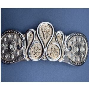 Alexia Kirk Vintage Gold-Tone Decorative Belt Buckle